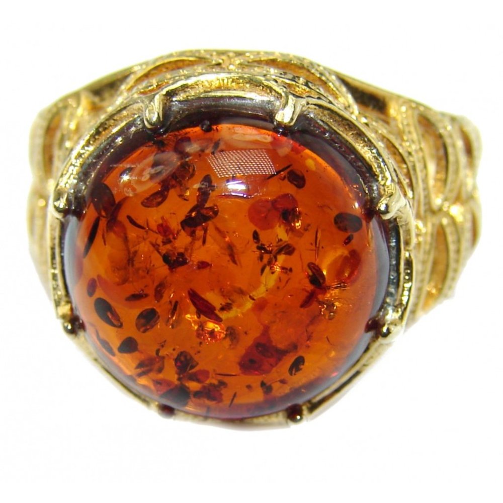 Authentic Baltic Amber Statement Ring